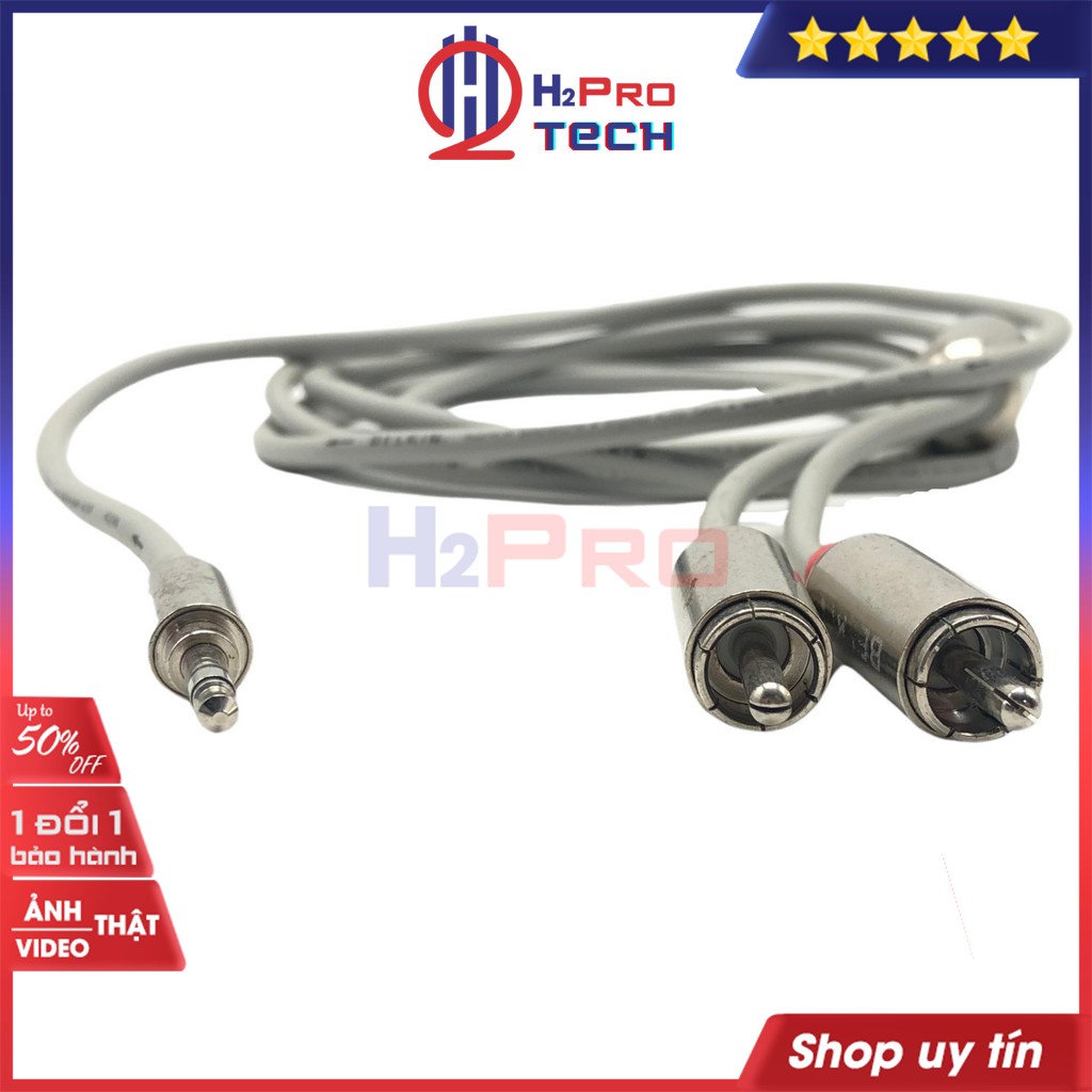 Dây Chuyển Audio 3.5 Ra 2 Av Hoa Sen Belkin Đức, Dây Loa 1 Ra 2 Dây 1 Đầu 3.5 Ra 2 Đầu Av Cao Cấp, Dài 2M-H2Pro Tech