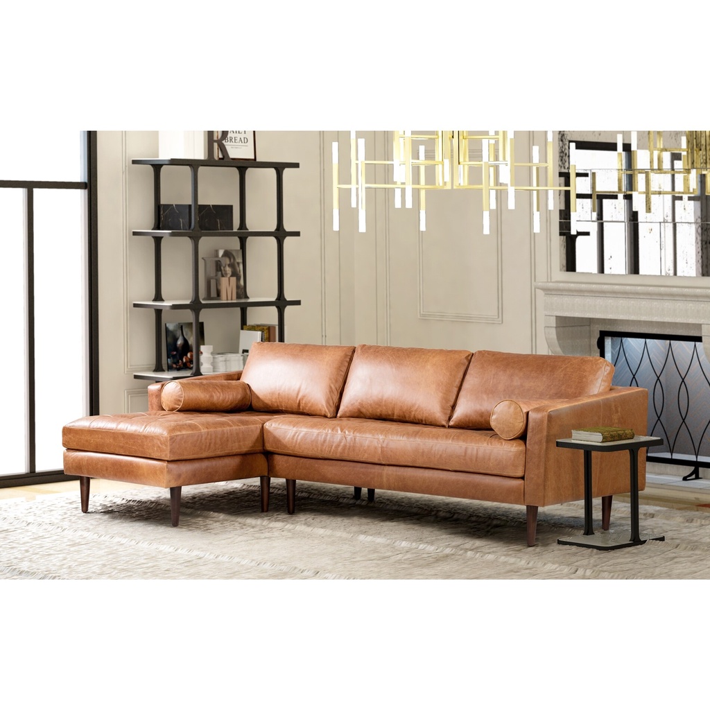 Ghế Sofa Góc Napa Leather Cognac Right Corner - Chổi Xể