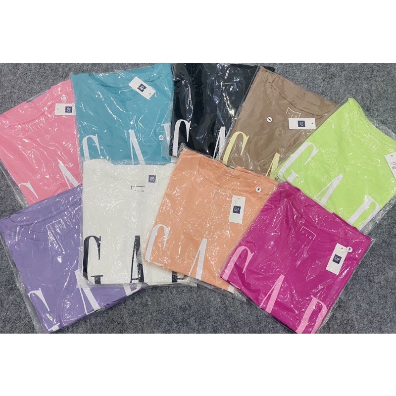 ÁO THUN NỮ GAP CROPTOP LỬNG IN CHỮ