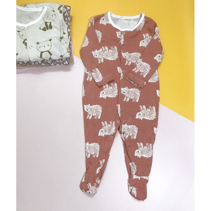 SLEEPSUIT COTTON XUẤT DƯ MIX HÃNG SIZE 9M