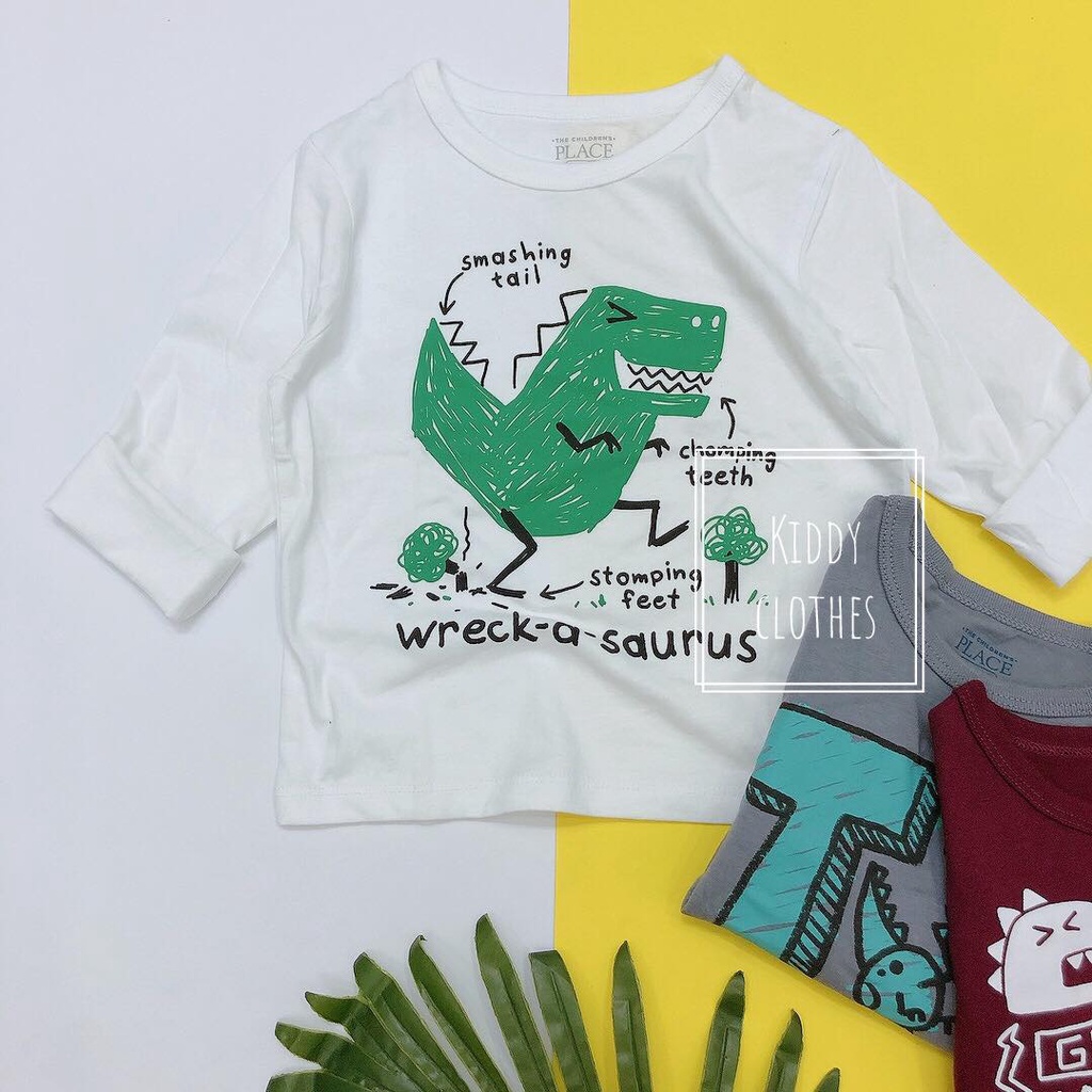 Áo thun tay dài cotton bé trai hình in sắc nét xuất dư xịn/Áo bé trai tay dài chất cotton mềm, mát