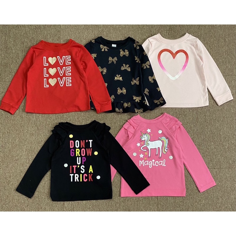 Áo cotton da cá dầy dặn xuất dư xịn cho bé gái 4-8 tuổi.