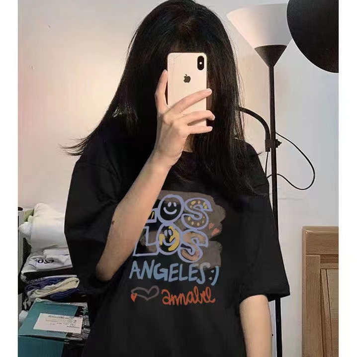 NRVP Áo Thun Unisex Mùa Hè Dáng Suông Tay Cộc Phong Cách Hàn Quốc Cho Nam Nữ