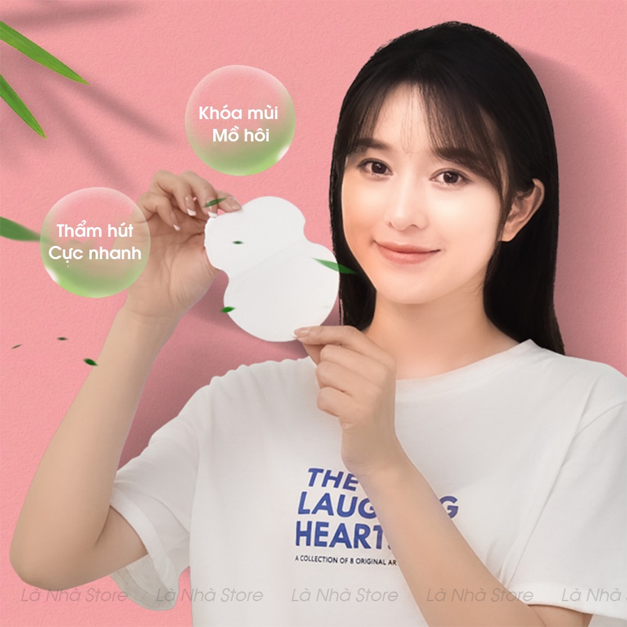 Combo 50 gói miếng dán lót nách áo thấm hút mồ hôi nách, miếng giấy dán siêu mỏng che kín đáo giữ nách khô thoáng.