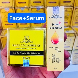 Combo face serum collagen x3 chính hãng