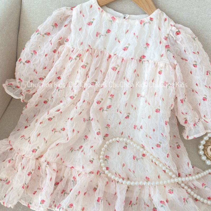 Váy babydoll thu đông dài tay cho bé gái từ 1-5 tuổi