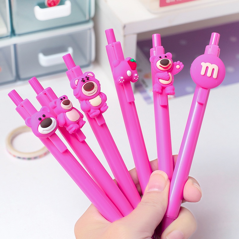 Bút Bi Ngòi 0.5mm Hình Gấu / Bướm / Cáo Dễ Thương Cho Nữ