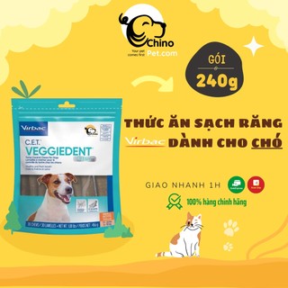 Xương gặm chó veggiedent fresh virbac sạch răng 15 thanh gói 240g !
