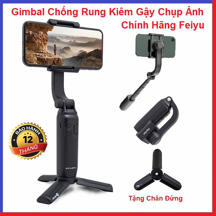 Gimbal Vimble One, Chống Rung, Chính Hãng Feiyu, Tặng Chân Đỡ Để Bàn, Kiêm Gậy Chụp Ảnh - Tay Cầm Thông Minh - Gấp Gọn