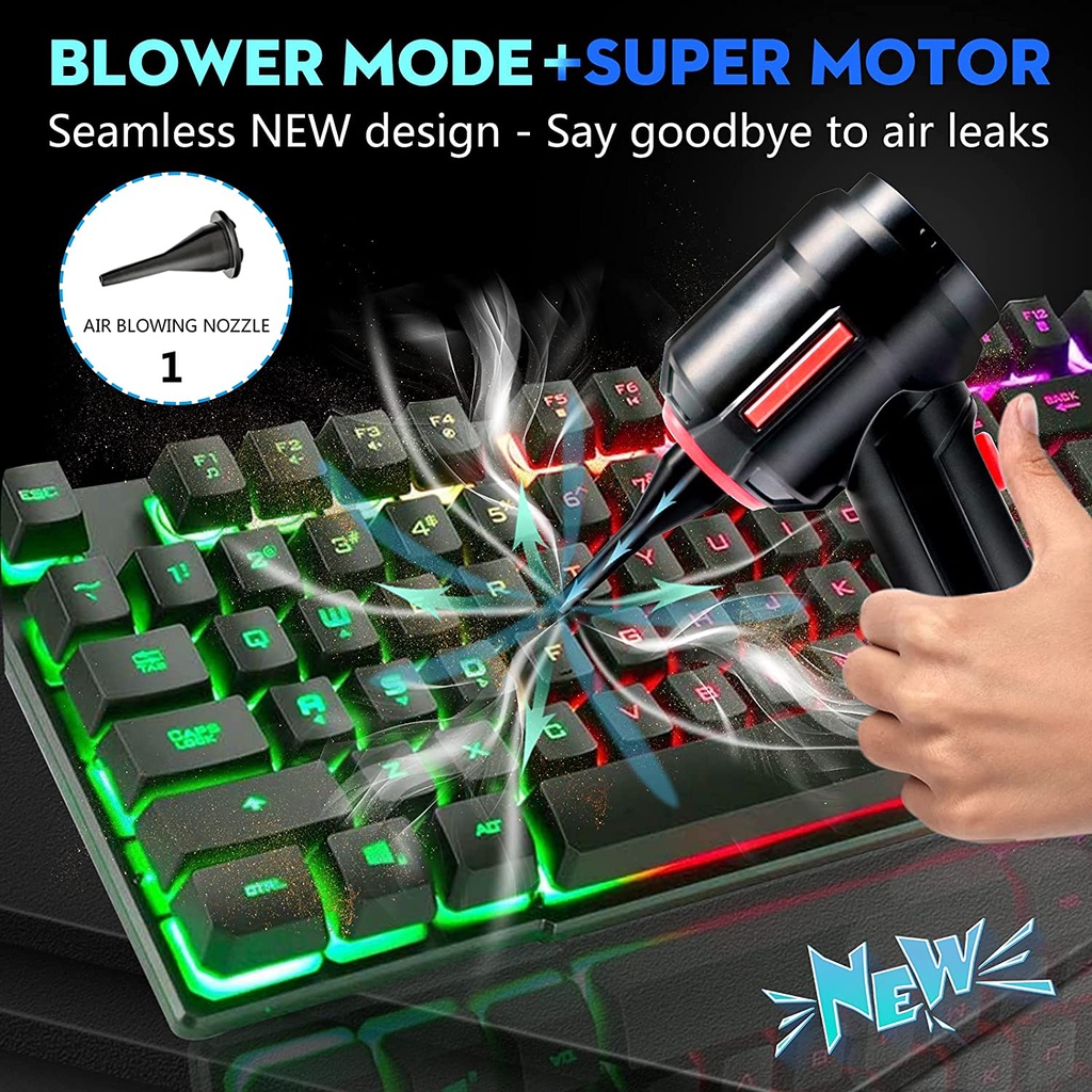 Vediot Máy hút bụi cầm tay Máy Hút Bụi 10000Pa + Bình Khí Nén Vệ Sinh Bàn Phím Máy Tính Xe Hơi