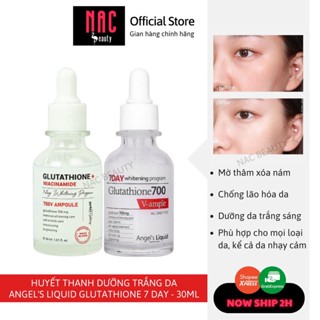 Huyết Thanh Trắng Da Angel’s Liquid Glutathione Niacinamide 7Day Whitening Program 700V Ample (mẫu mới)
