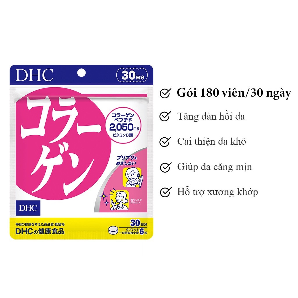 Viên Uống dưỡng da, bảo vệ sức khỏe DHC Nhật Bản 30 ngày (30v/gói, 60v/gói, 120v/gói hoặc 180v/gói)