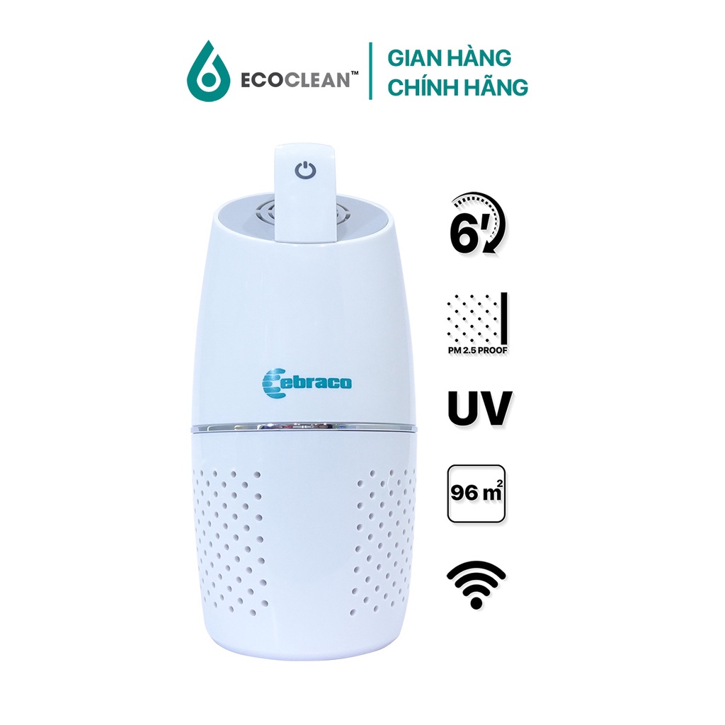 Máy Lọc Khí ÔTô Ebraco E008 - KPT CHEM Thiết Kế Nhỏ Gọn, Lọc Sạch Và Làm Mát Không Khí Trong Xe Hơi