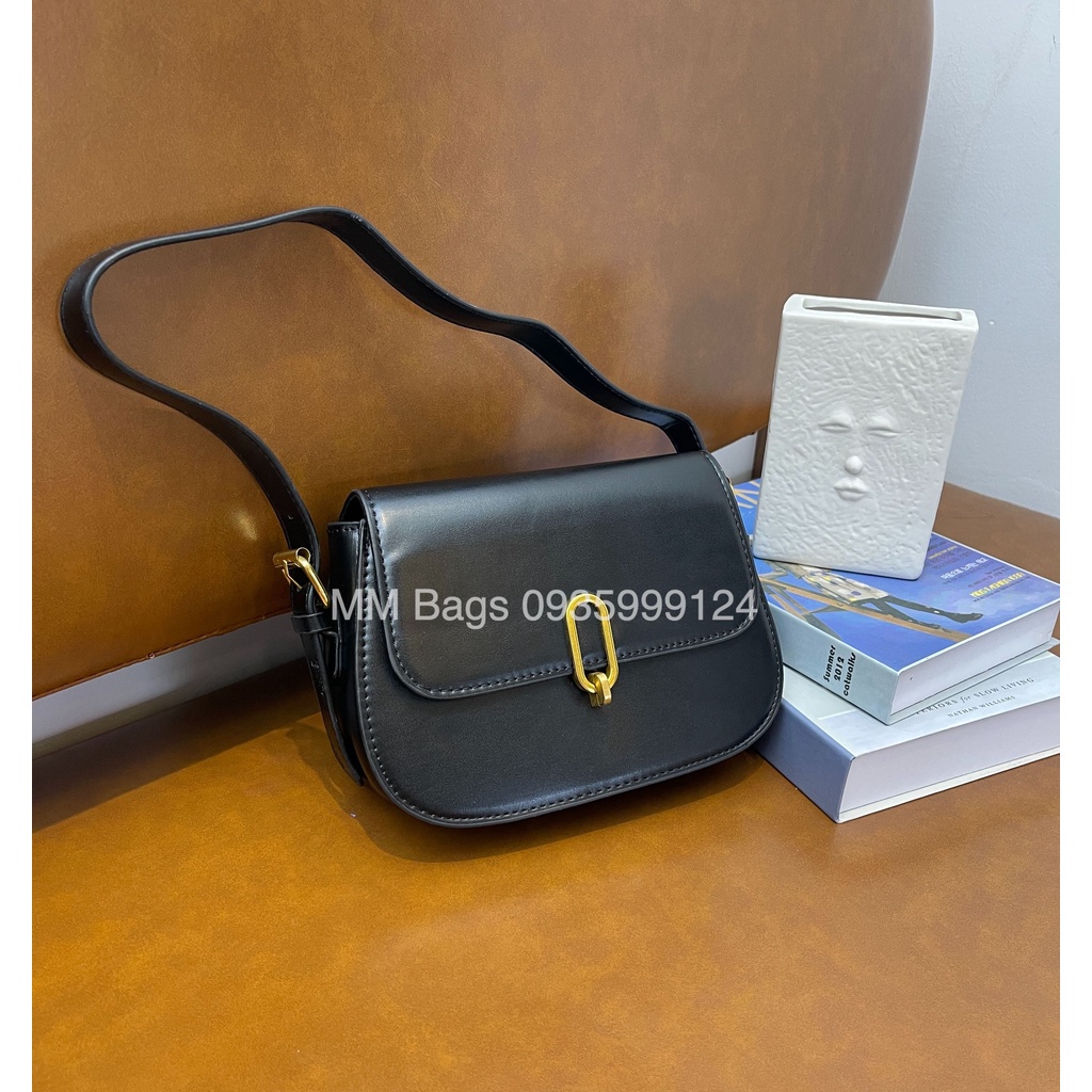 Túi đeo chéo phong cách retro MM Bags túi kẹp nách hàng đẹp 3 lớp RTE61