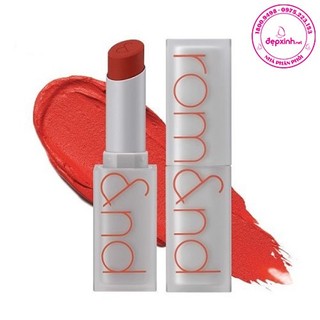 Son thỏi siêu mịn Romand New Zero Matte Lipstick 05 Evening 3g - Đỏ Cam Đất