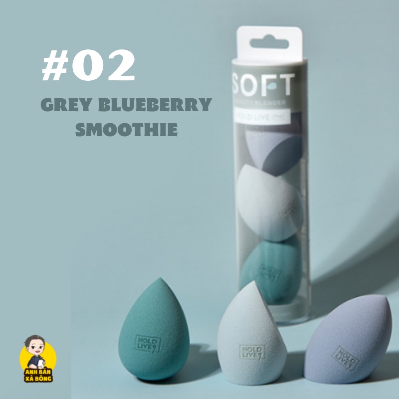 Set Mút Tán Nền Trang Điểm HOLD LIVE Giant Soft Beauty Egg Makeup Sponge Set HL389