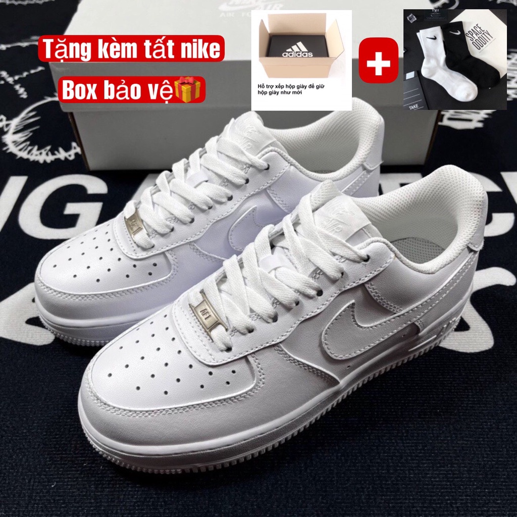 Giày Air Force 1, AF1 trắng đế Air,all white Cao Cấp Nhất full box bill phụ kiện tặng box bảo vệ