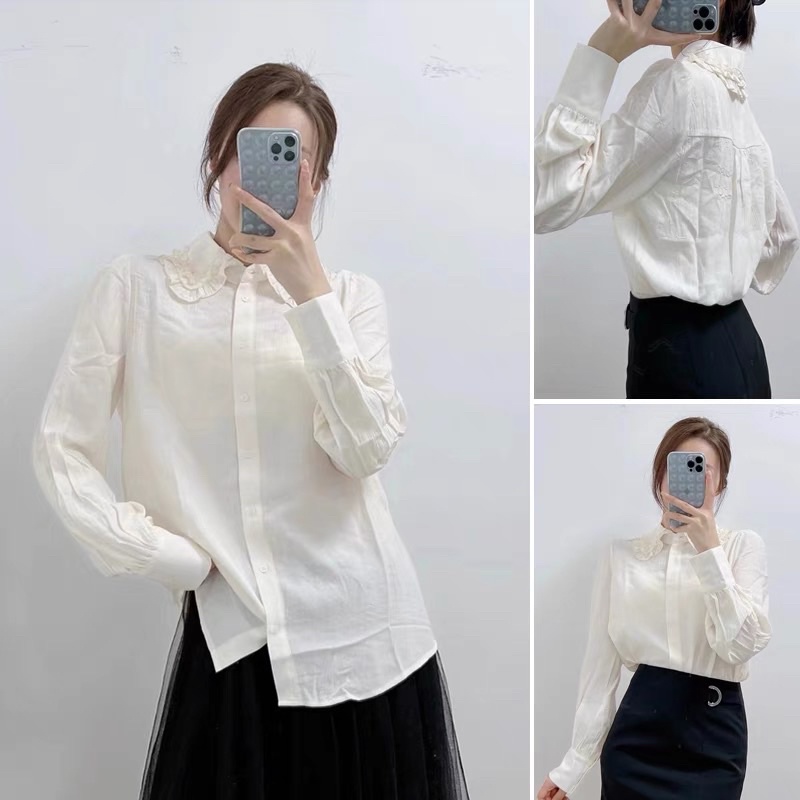 Áo sơ mi trắng thô đũi zara xuất xịn