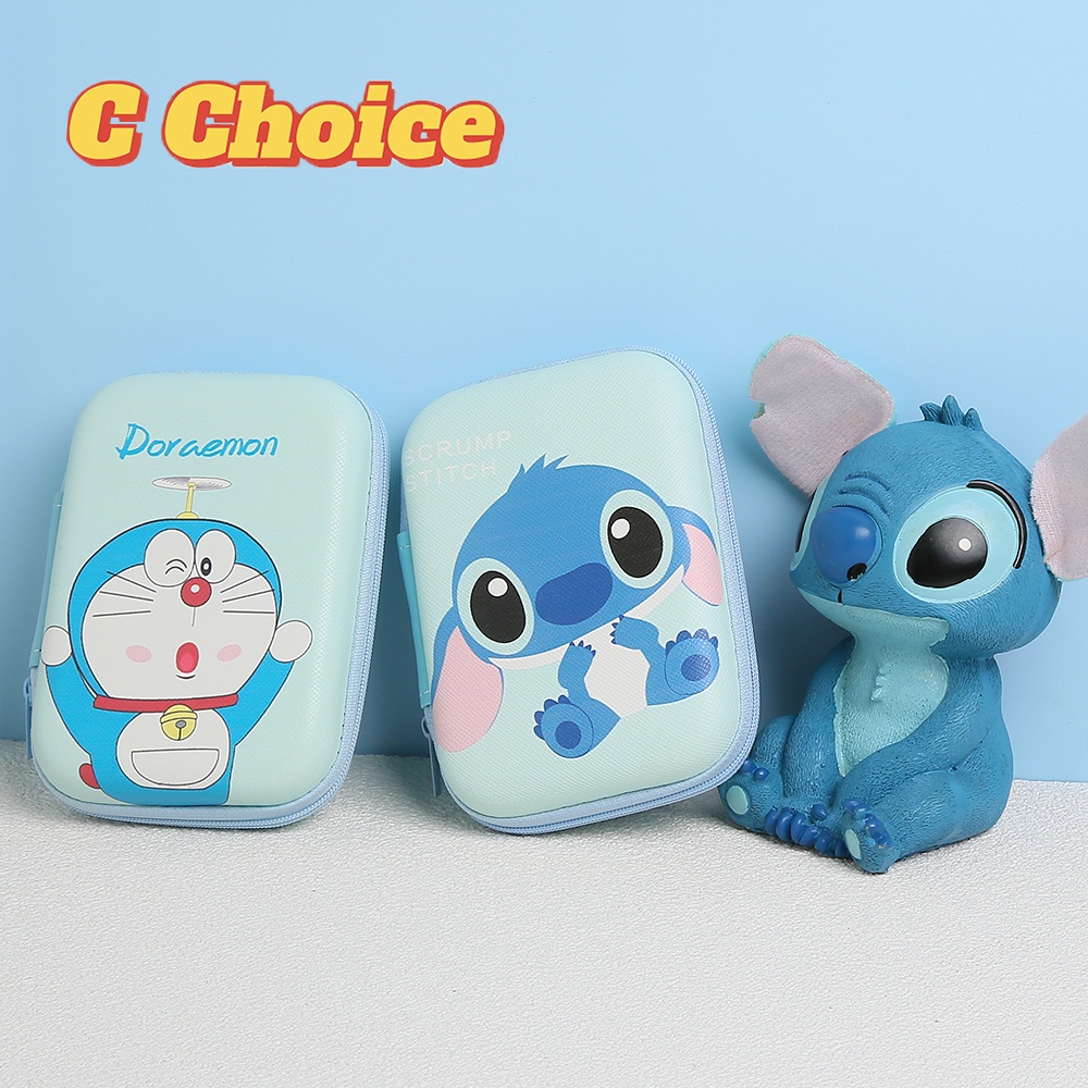 Hộp Đựng Tai Nghe / Dây Cáp Sạc USB Họa Tiết Hoạt Hình Dễ Thương