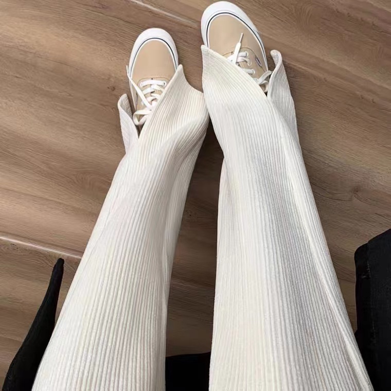 Quần SUXI ống rộng lưng cao thời trang mùa thu phong cách Hàn Quốc cho nữ