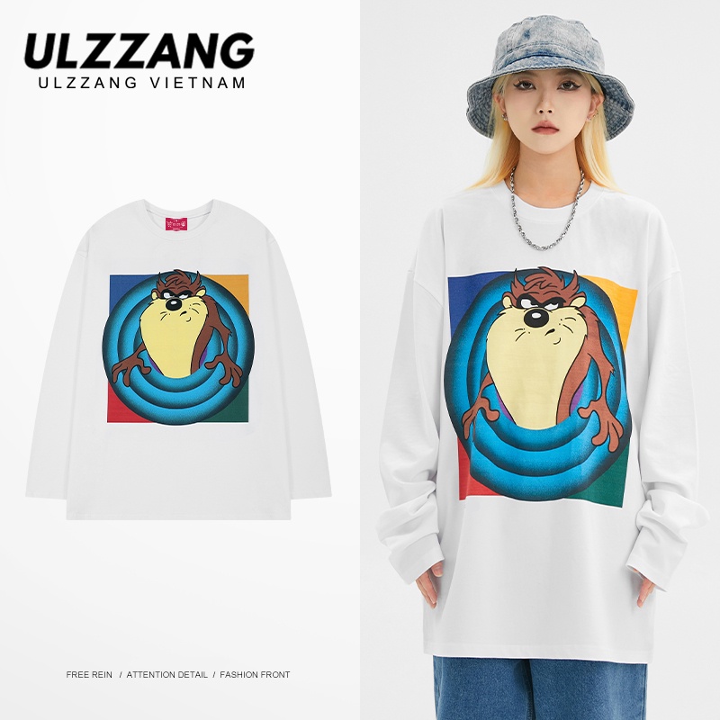 Áo thun dài tay local brand ULZZ ulzzang unisex form dáng rộng Cartoon