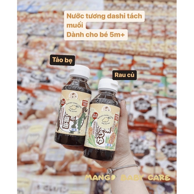 Nước tương dashi tách muối dành cho bé 5m - hàng đi air