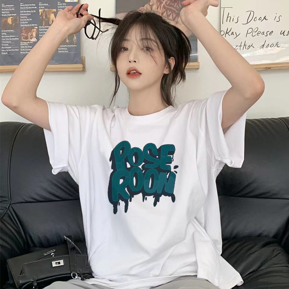 NRVP Áo Thun Unisex Mùa Hè Dáng Suông Tay Cộc Phong Cách Hàn Quốc Cho Nam Nữ