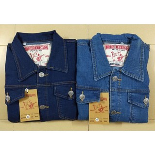 Áo khoác jean ông địa true religion mỹ co giãn