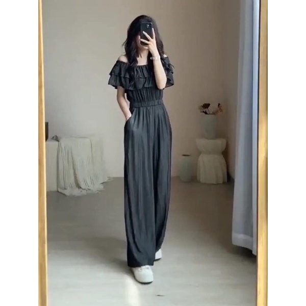 JUMPSUIT QUẦN DÀI SUÔNG RỘNG TRỄ BẸT VAI