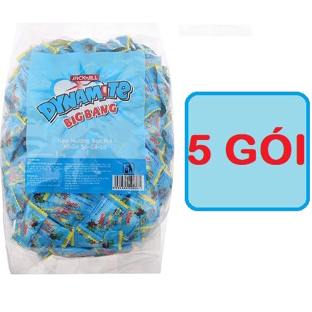 Combo 5 gói kẹo cứng DYNAMITE bigbang hương bạc hà nhân socola 1 kg / Kẹo cứng bạc hà nhân socola DYNAMITE BIG BANG 1kg