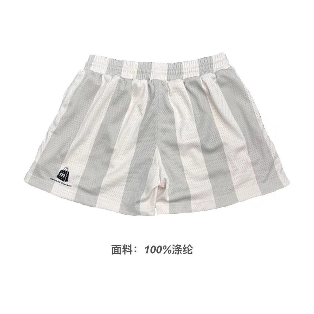 Quần Short Dây Rút Thoáng Khí Mau Khô In Họa Tiết Sọc Nhiều Màu Sắc Dành Cho Nam