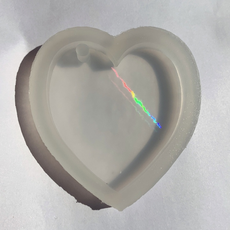 Khuôn Silicone Hình Trái Tim Làm Móc Khóa DIY