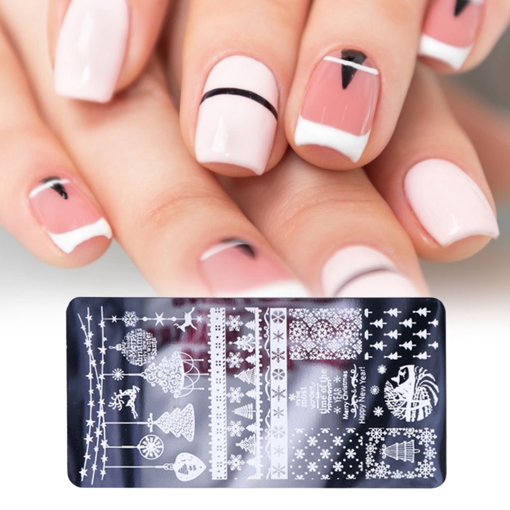 Khuôn Trang Trí Móng Tay Bằng Thép Không Gỉ DIY Dành Cho Nữ