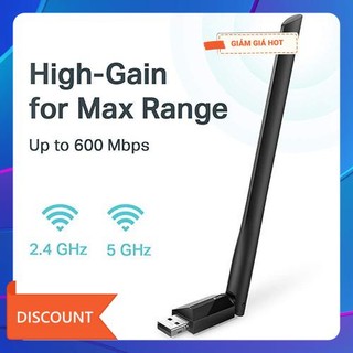 Cạc mạng wifi usb TP-Link Archer T2U Plus AC600Mbps (Chính Hãng)