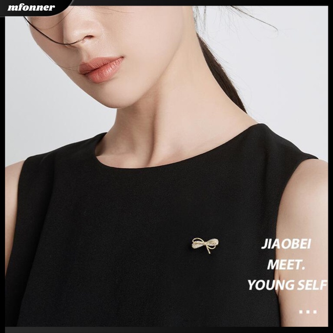 Ghim Cài Áo Hình Nơ Đính Đá Thời Trang Cho Nữ