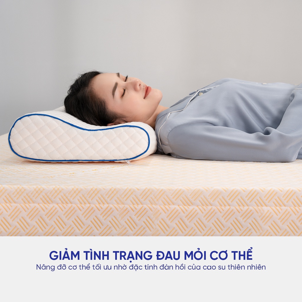 Nệm cao su thiên nhiên Kim Cương Happy Gold xoa dịu nhức mỏi cơ thể thoáng khí tối đa phân phối chính hãng bởi Vua Nệm