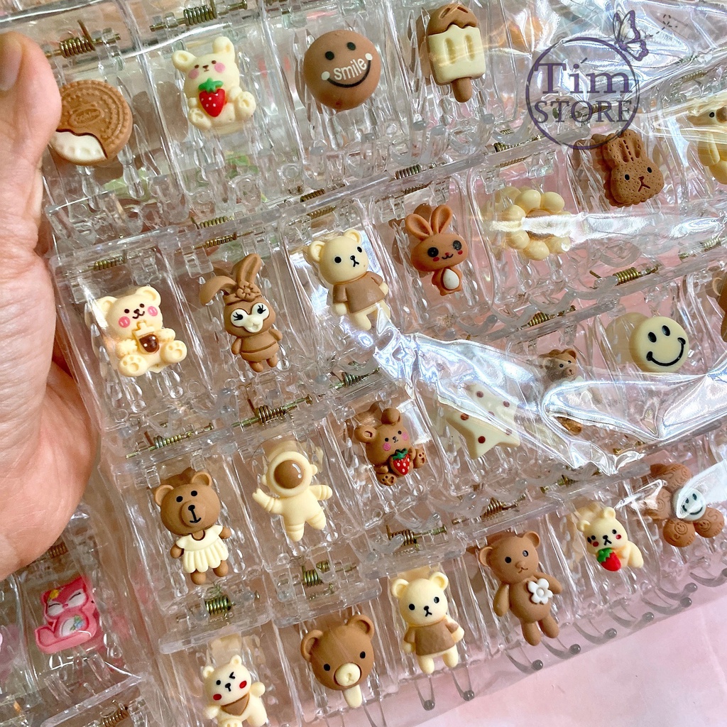 36cai Kẹp tóc càng cua hình charm cute TÍM STORE phụ kiện búi tóc dễ thương