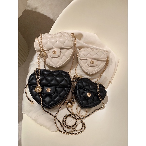 Túi đeo chéo/ kẹp nách Nretro trái tim cao cấp