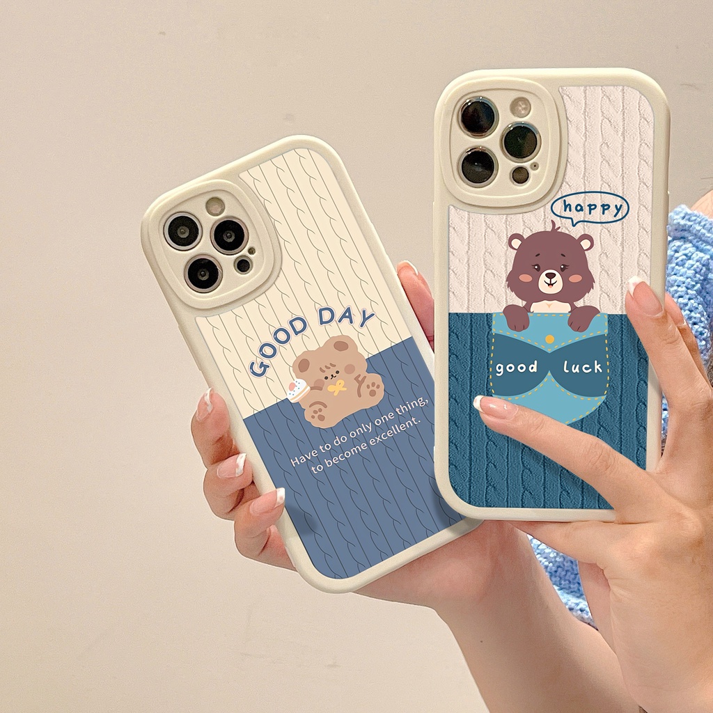 Ốp Điện Thoại tpu Hình Gấu Cho VIVO Y11 Y17 Y20 Y15 Y53 Y12 Y15S Y21 Y33S Y91 Y51 Y53S Y12i Y15 Y20i Y20S Y50 Y30 Y5S Y91C V11i