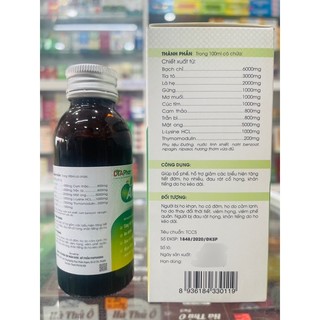 Siro ho cho bé ANVIHO - 100ml