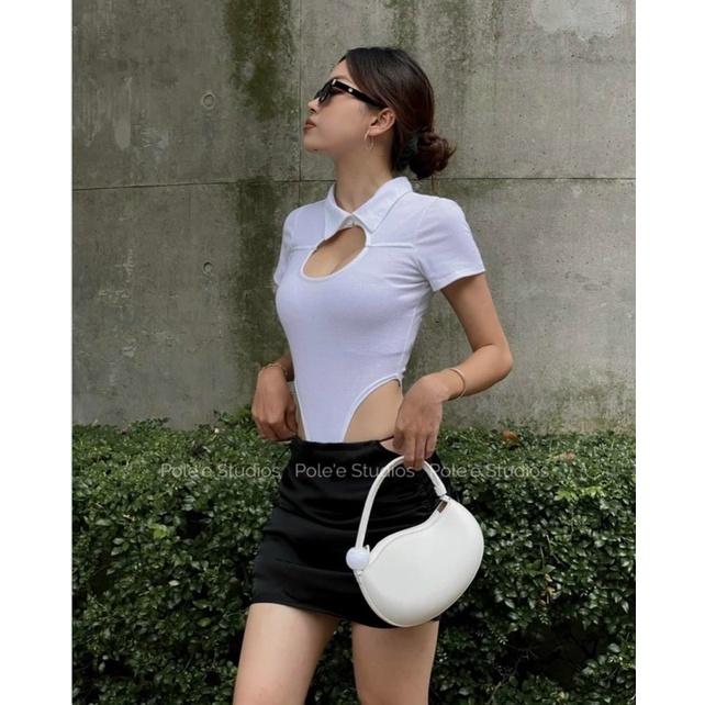 Đàm Voan Hoa Cổ V Bèo Tay Dài Phồng Dáng Xoè Bèo Có Lót Quần