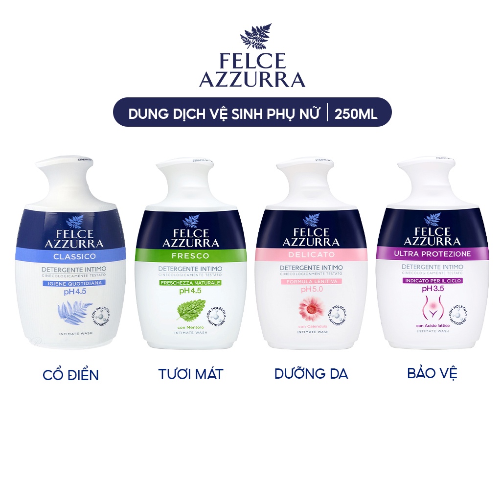 Dung Dịch Vệ Sinh Phụ Nữ FELCE AZZURRA Hương Nước Hoa Xuất Xứ Ý 250ml
