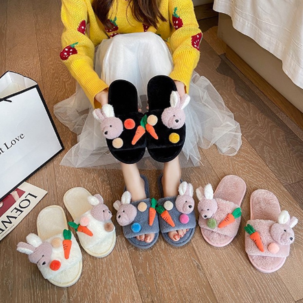 Dép Bông Trong Nhà 🌿FREESHIP🌿Hàn Quốc Nhiều Hình Siêu Dễ Thương Cho Nữ