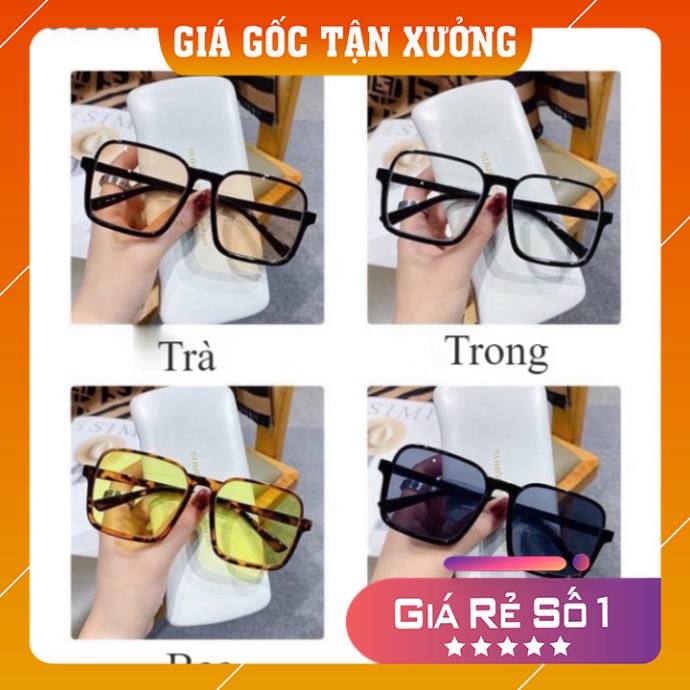 Kính Mát ❤️𝑭𝒓𝒆𝒆𝒔𝒉𝒊𝒑❤️ Kính Mát Vuông Ngầu 86282 Thời Trang Cá Tính Unisex