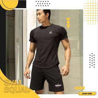  Áo thun Body nam GYMSQUAD cotton mỏng nhẹ mềm mịn giúp thấm hút mồ hôi nhanh co giãn 4 chiều 