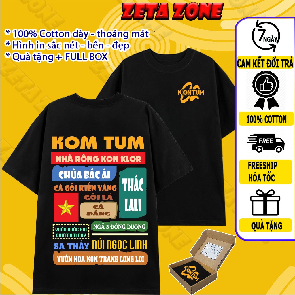 Áo 63 tỉnh thành Áo thun Tây Nguyên  chất thun 100% áo unisex oversize form rộng tay lỡ dáng chuẩn đẹp phong cách Uzzang