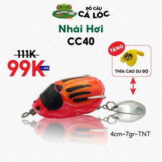Nhái hơi CC40 MÀU hỒNG  / 4cm - 7gr / mồi giả câu cá lóc chính hãng TNT lure