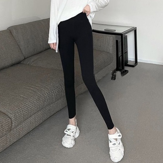 Quần Legging Dài Nữ Lưng Cao Madela Vải Thun Dày Mềm Co Giãn Ôm Body, Legging Dài Nữ Dáng Ôm Vải Co Giãn Mềm Thoải Mái