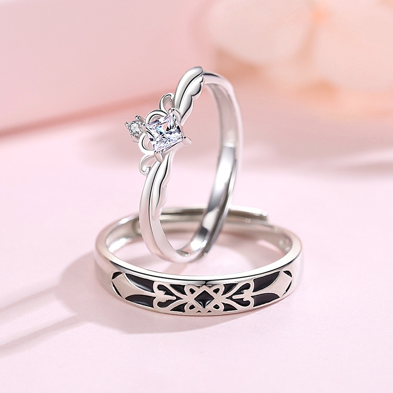 Nhẫn Đôi BạcTQJ-NZ39 Chất Liệu Bạc 925 Đính Đá Cao Cấp Thiết Kế Tinh Tế Nhiều Ý Nghĩa Vương Niệm Tình Yêu Và Chung Thủy