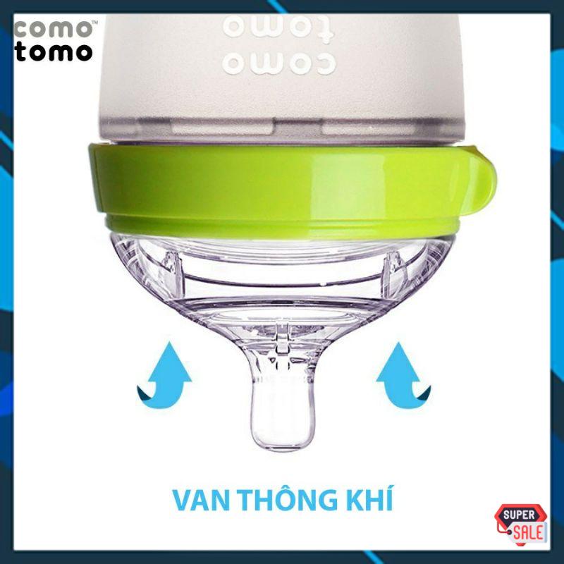 Bình sữa Comotomo Mỹ 150ml/250ml silicon siêu mềm như ti mẹ